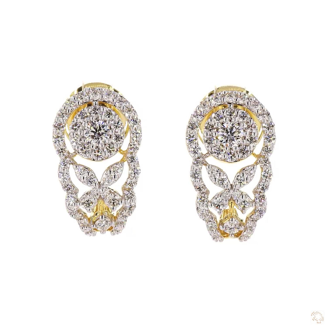 Golden Vine: Intricate Leaf Motifs in Yellow Gold and Diamonds