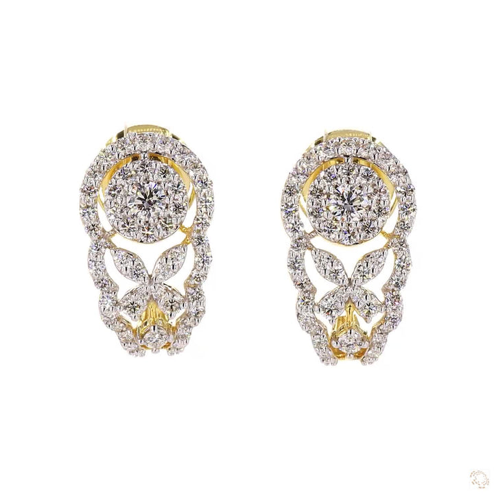 Golden Vine: Intricate Leaf Motifs in Yellow Gold and Diamonds