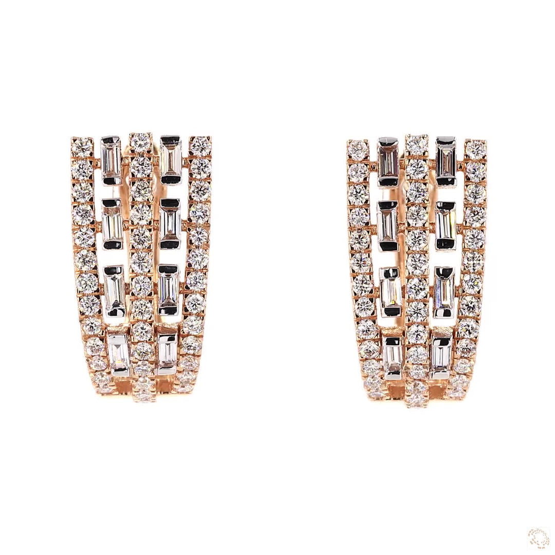 Diamond Cascade: A Flowing fall of Diamonds in a Tapered Hoop