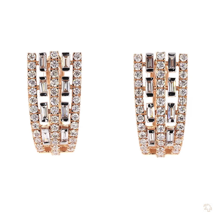 Diamond Cascade: A Flowing fall of Diamonds in a Tapered Hoop