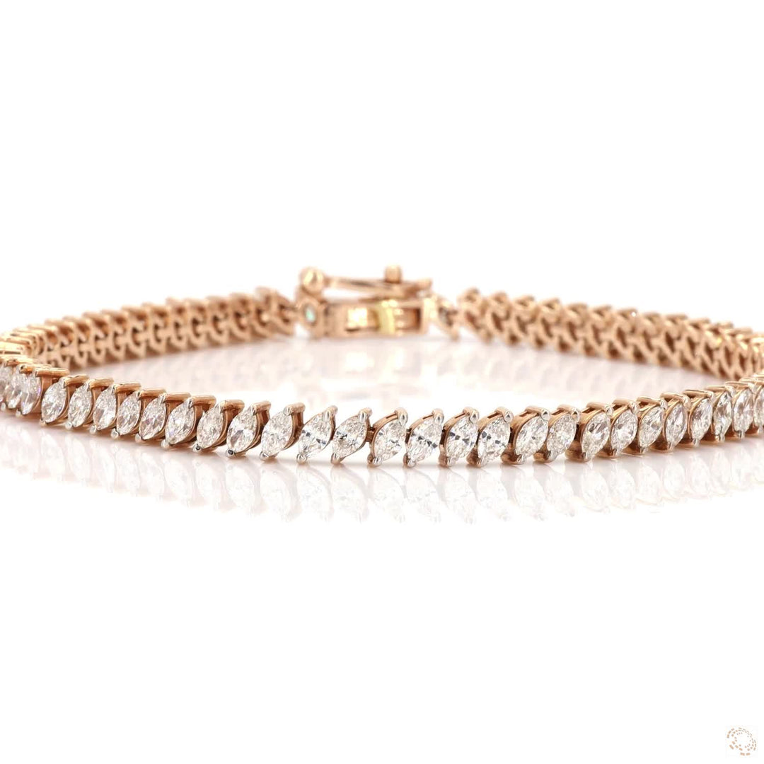 Luxe Marquise Solitaire Tennis Bracelet