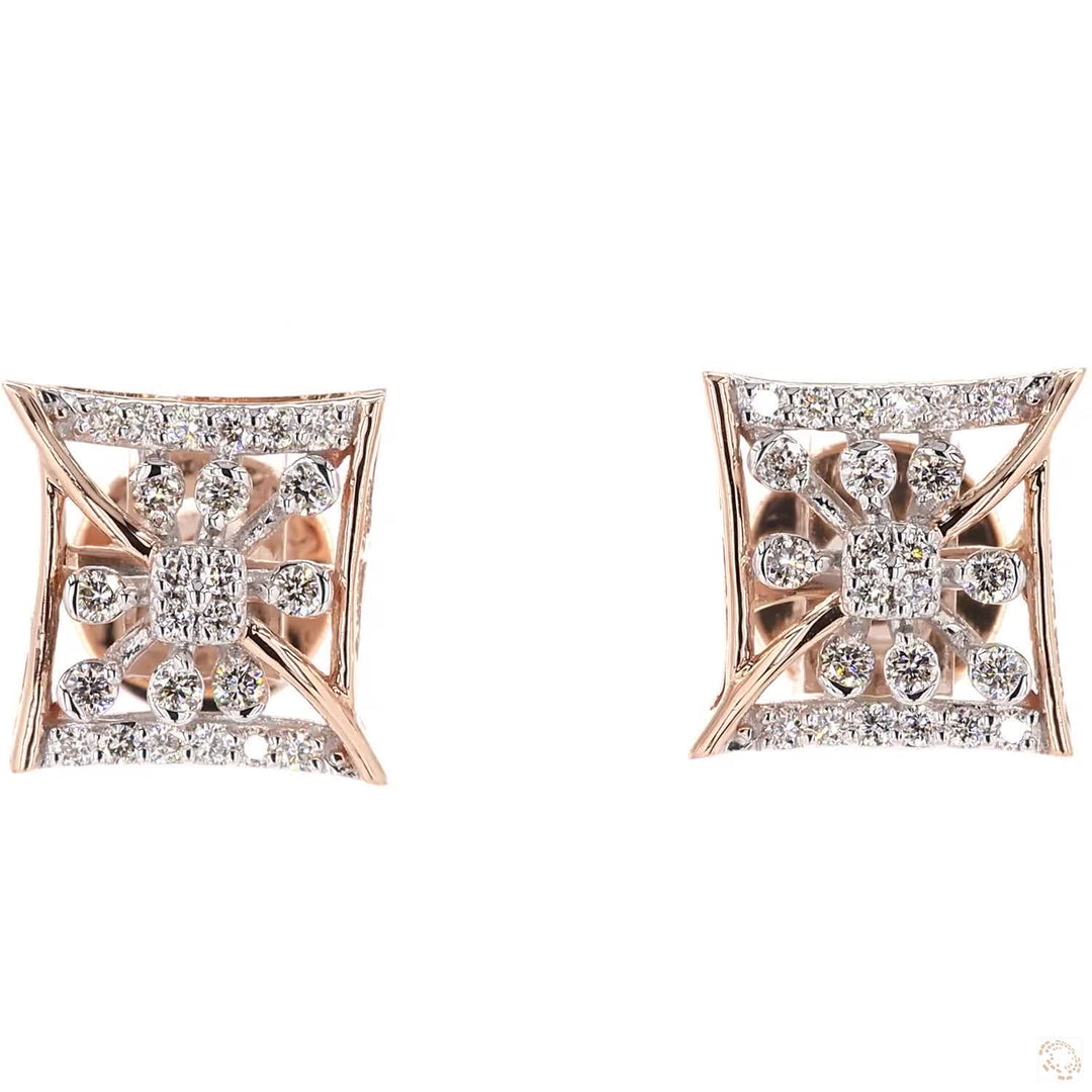 Square Whisper: Studs that Whisper Elegance