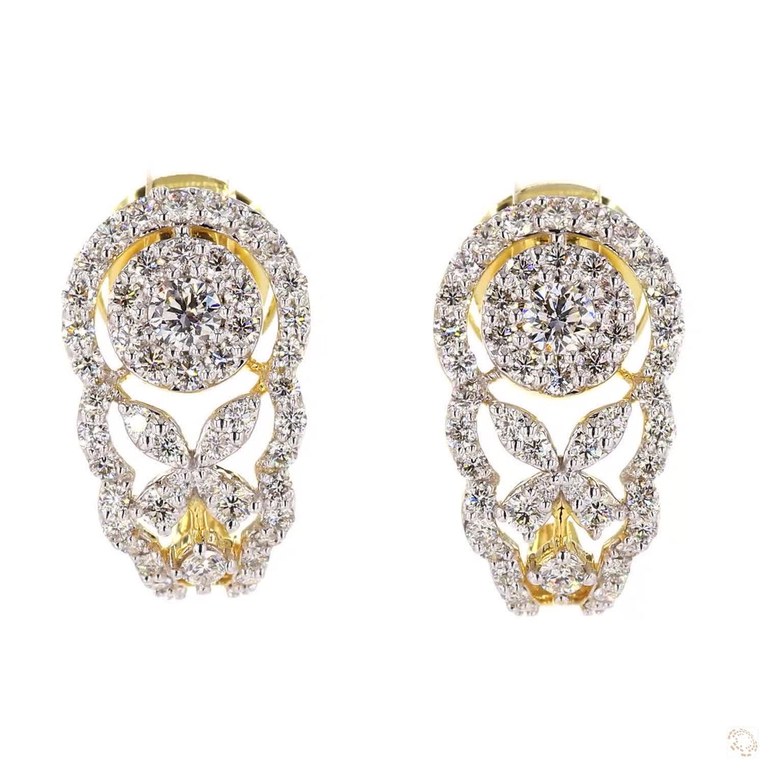 Golden Vine: Intricate Leaf Motifs in Yellow Gold and Diamonds