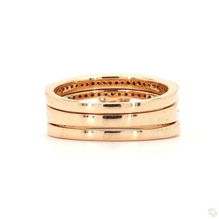 Radiant Triology : Stackable Diamond Engagement ring Set