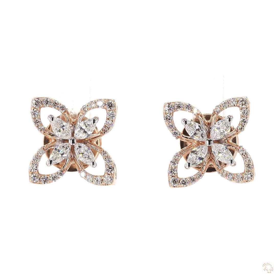 Double Petal Pendant Set : A Delicate Dance of Floral Beauty