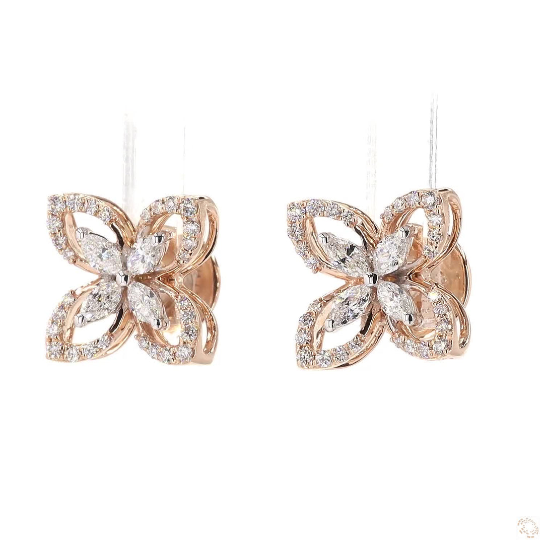 Double Petal Pendant Set : A Delicate Dance of Floral Beauty