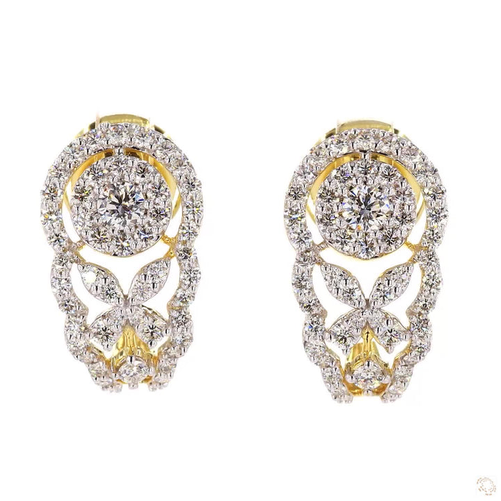 Golden Vine: Intricate Leaf Motifs in Yellow Gold and Diamonds
